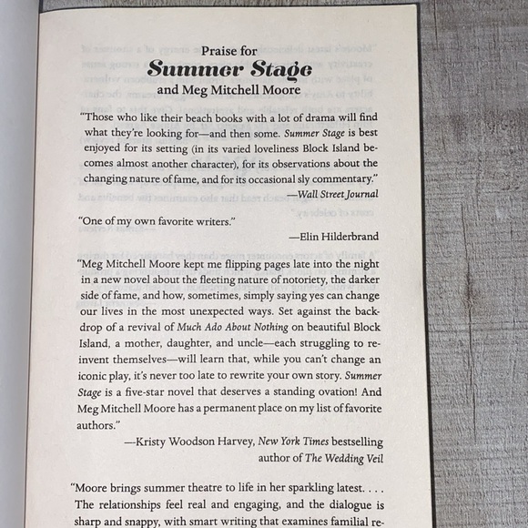 Summer Stage by Meg Mitchell Moore novel - Picture 4 of 7